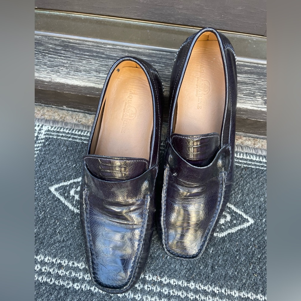 Black Leather Men's Loafers